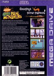 Box back cover for AAAHH!!! Real Monsters on the Sega Genesis.