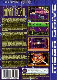 Box back cover for Adventures of Batman and Robin, The on the Sega Genesis.
