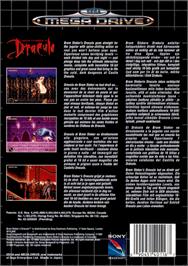 Box back cover for Bram Stoker's Dracula on the Sega Genesis.
