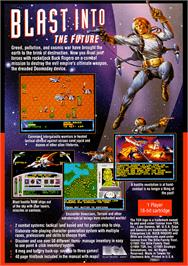 Box back cover for Buck Rogers: Countdown to Doomsday on the Sega Genesis.