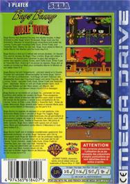 Box back cover for Bugs Bunny in Double Trouble on the Sega Genesis.