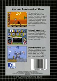 Box back cover for Decapattack on the Sega Genesis.