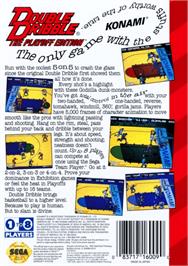 Box back cover for Double Dribble: The Playoff Edition on the Sega Genesis.