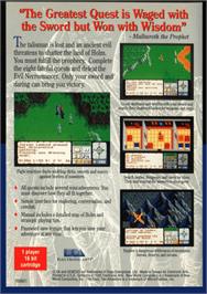 Box back cover for Faery Tale Adventure, The on the Sega Genesis.