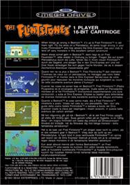 Box back cover for Flintstones, The on the Sega Genesis.