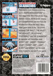 Box back cover for Global Gladiators on the Sega Genesis.