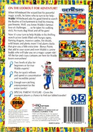 Box back cover for Great Waldo Search, The on the Sega Genesis.