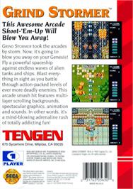 Box back cover for Grind Stormer on the Sega Genesis.