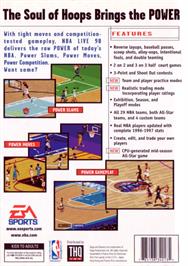 Box back cover for NBA Live '98 on the Sega Genesis.