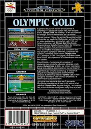 Box back cover for Olympic Gold: Barcelona '92 on the Sega Genesis.
