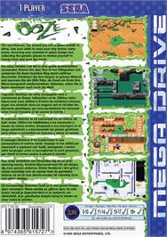 Box back cover for Ooze, The on the Sega Genesis.