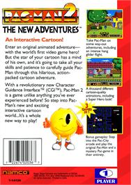 Box back cover for Pac-Man 2: The New Adventures on the Sega Genesis.