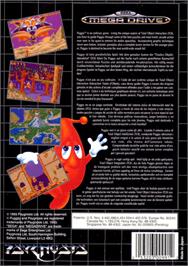 Box back cover for Puggsy on the Sega Genesis.