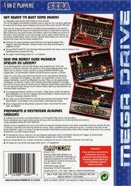 Box back cover for Saturday Night Slam Masters on the Sega Genesis.