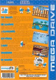 Box back cover for Smurfs, The on the Sega Genesis.