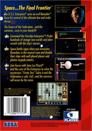 Box back cover for Star Trek The Next Generation - Echoes from the Past on the Sega Genesis.