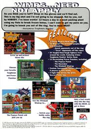 Box back cover for Toughman Contest on the Sega Genesis.