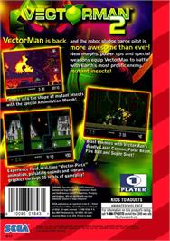 Box back cover for Vectorman 2 on the Sega Genesis.
