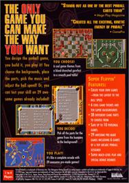 Box back cover for Virtual Pinball on the Sega Genesis.