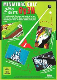 Box back cover for Will Harvey's Zany Golf on the Sega Genesis.
