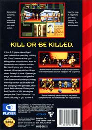 Box back cover for Zero Tolerance on the Sega Genesis.