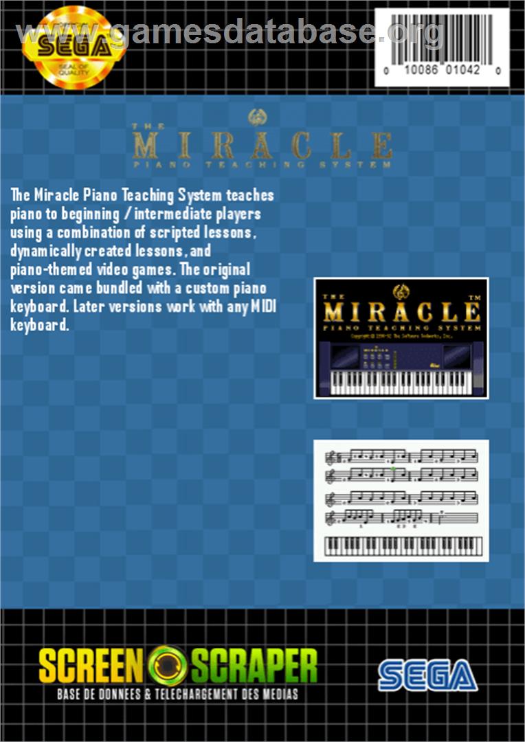 Miracle Piano Teaching System - Sega Genesis - Artwork - Box Back