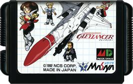 Cartridge artwork for Advanced Busterhawk Gleylancer on the Sega Genesis.