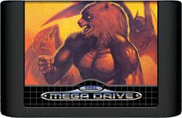 Cartridge artwork for Altered Beast on the Sega Genesis.