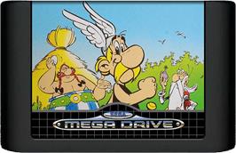 Cartridge artwork for Astérix and the Great Rescue on the Sega Genesis.