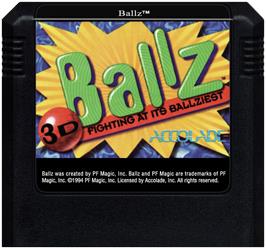 Cartridge artwork for Ballz 3D on the Sega Genesis.