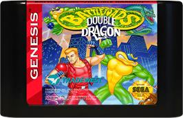 Cartridge artwork for Battletoads & Double Dragon: The Ultimate Team on the Sega Genesis.