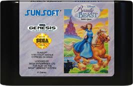 Cartridge artwork for Beauty and the Beast: Belle's Quest on the Sega Genesis.