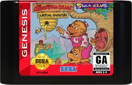 Cartridge artwork for Berenstain Bears' Camping Adventure, The on the Sega Genesis.
