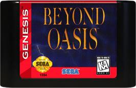 Cartridge artwork for Beyond Oasis on the Sega Genesis.