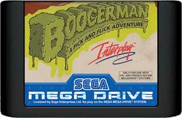 Cartridge artwork for Boogerman: A Pick and Flick Adventure on the Sega Genesis.