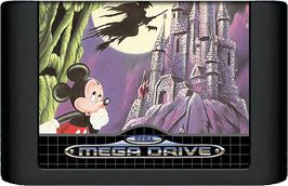 Cartridge artwork for Castle of Illusion starring Mickey Mouse on the Sega Genesis.
