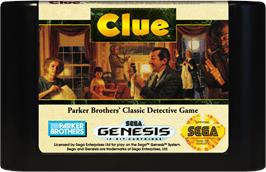 Cartridge artwork for Clue on the Sega Genesis.