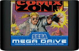 Cartridge artwork for Comix Zone on the Sega Genesis.