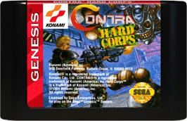 Cartridge artwork for Contra Hard Corps on the Sega Genesis.