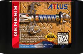 Cartridge artwork for Crusader of Centy on the Sega Genesis.