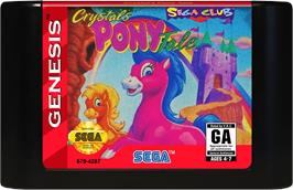 Cartridge artwork for Crystal's Pony Tale on the Sega Genesis.