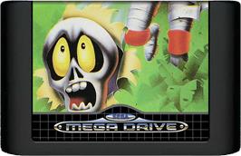 Cartridge artwork for Decapattack on the Sega Genesis.