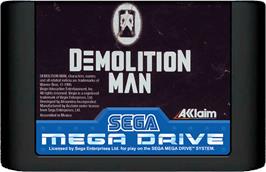 Cartridge artwork for Demolition Man on the Sega Genesis.