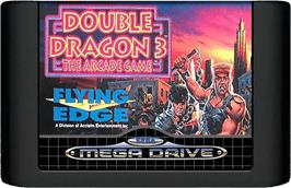 Cartridge artwork for Double Dragon 3 - The Rosetta Stone on the Sega Genesis.