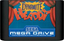 Cartridge artwork for Dynamite Headdy on the Sega Genesis.