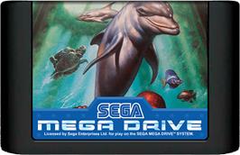 Cartridge artwork for Ecco 2: The Tides of Time on the Sega Genesis.