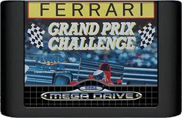 Cartridge artwork for Ferrari Grand Prix Challenge on the Sega Genesis.