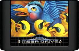 Cartridge artwork for Flicky on the Sega Genesis.