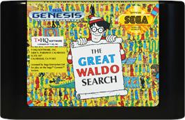 Cartridge artwork for Great Waldo Search, The on the Sega Genesis.