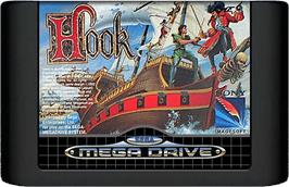 Cartridge artwork for Hook on the Sega Genesis.